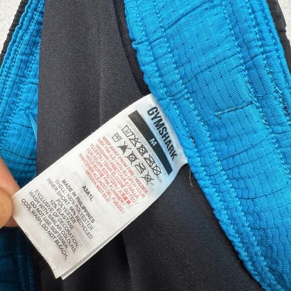 Gymshark Shorts Men's medium Black Aspect 2 In 1 Training Lined Workout Lifting - Picture 8 of 11